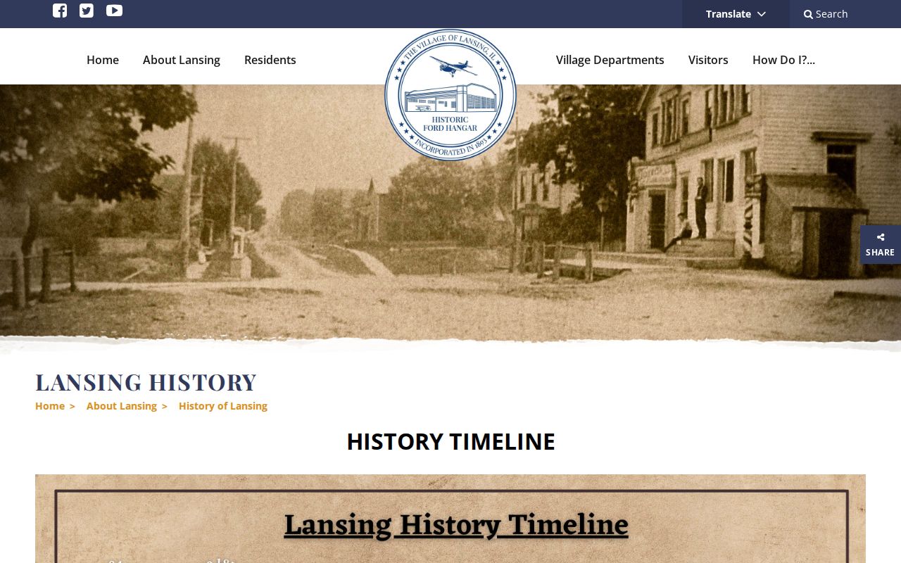 Lansing previous residents research on the official village history page